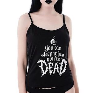 Sleep when you’re dead💀 cami tank top